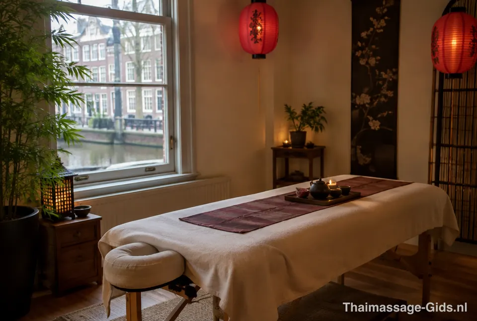 Massageruimte met Chinese decoratie