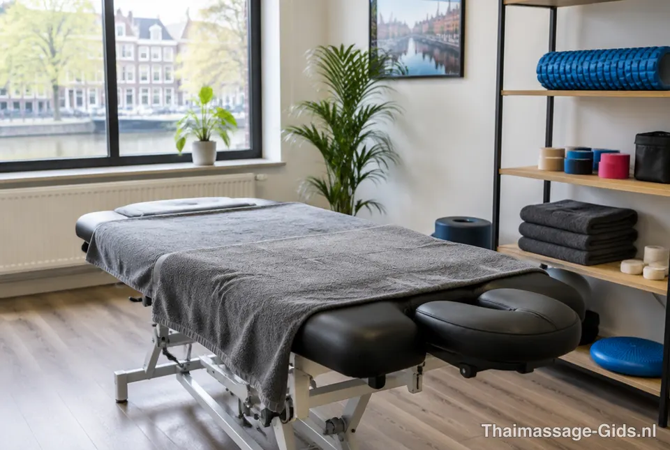 Massagetafel in een sportmassagepraktijk